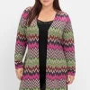 Lange Strickjacke im Zickzack-Jacquardmuster<sheego by Joe Browns Best