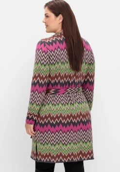 Lange Strickjacke im Zickzack-Jacquardmuster<sheego by Joe Browns Best