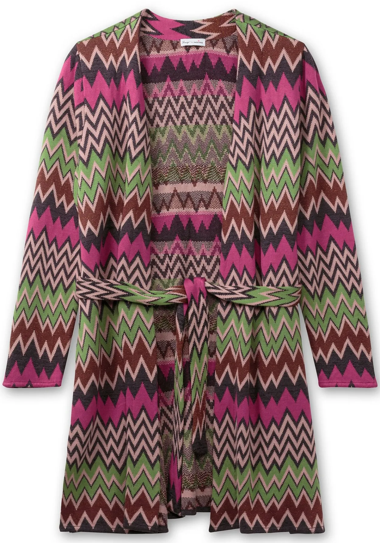 Lange Strickjacke im Zickzack-Jacquardmuster<sheego by Joe Browns Best