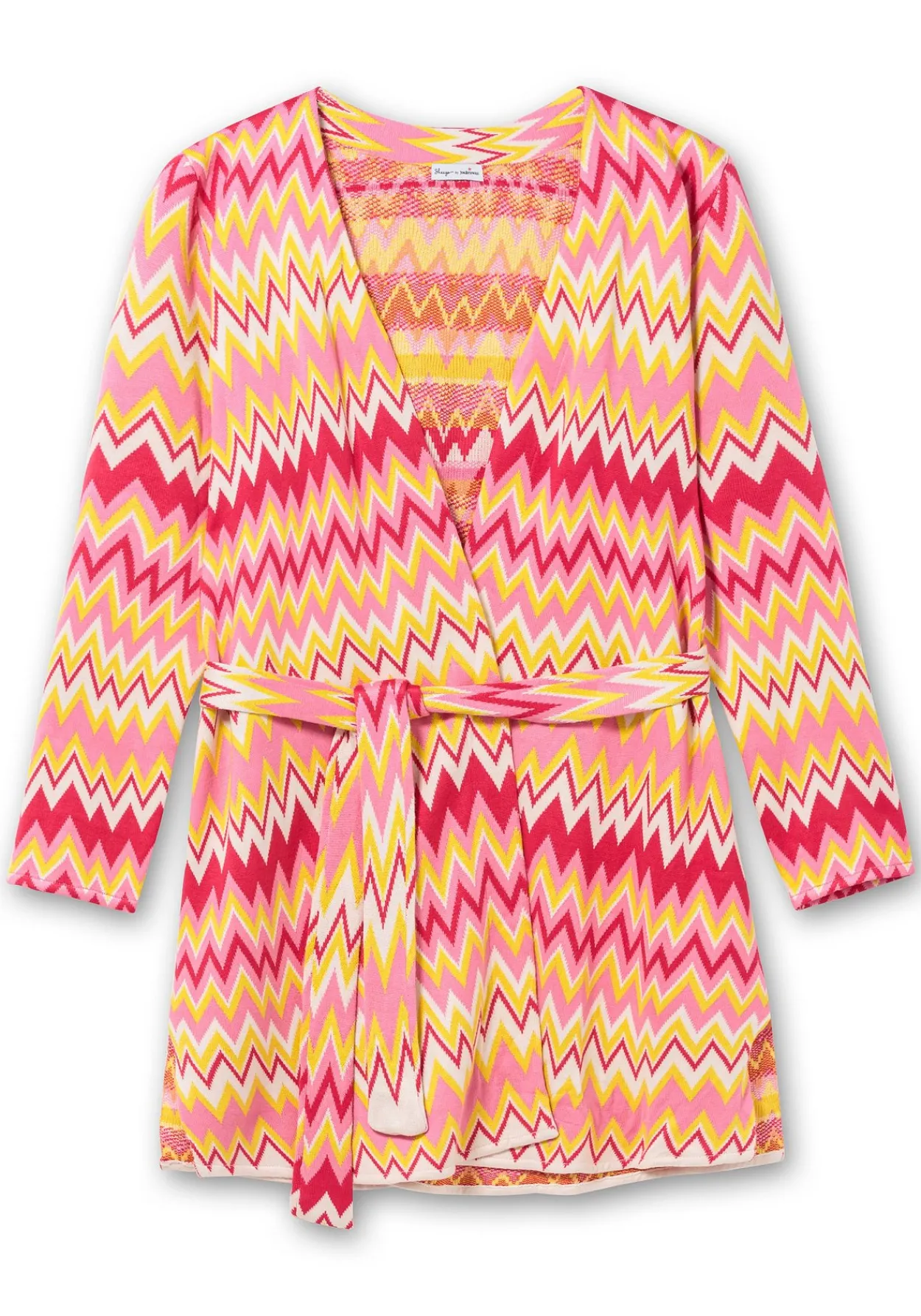 Lange Strickjacke im Zickzack-Jacquardmuster<sheego by Joe Browns Best