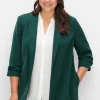 Langer Blazer mit Schalkragen und gerafftem 3/4-Arm<sheego Sale