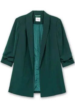 Langer Blazer mit Schalkragen und gerafftem 3/4-Arm<sheego Sale