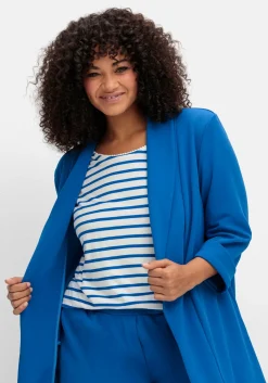 Langer Blazer mit Schalkragen und 3/4-Ärmeln<sheego Discount
