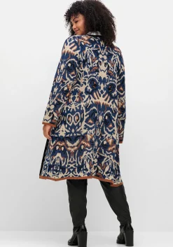 Langer, offener Strickmantel mit Jacquardmuster<sheego by Joe Browns Hot