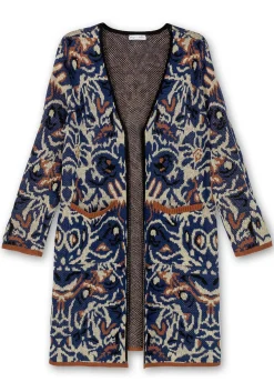 Langer, offener Strickmantel mit Jacquardmuster<sheego by Joe Browns Hot