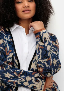 Langer, offener Strickmantel mit Jacquardmuster<sheego by Joe Browns Hot