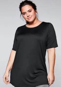 Langes Funktionsshirt mit seitlichen Schlitzen<sheego Online