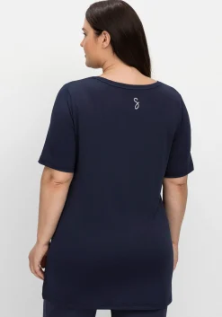 Langes Funktionsshirt mit seitlichen Schlitzen<sheego Discount