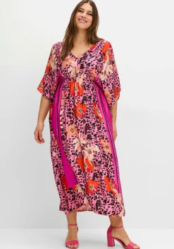 Langes Kleid mit weiten Halbärmeln<sheego loves miss goodlife Fashion