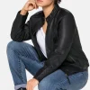 Lederjacke aus Lammnappa, mit Stehkragen<sheego Hot