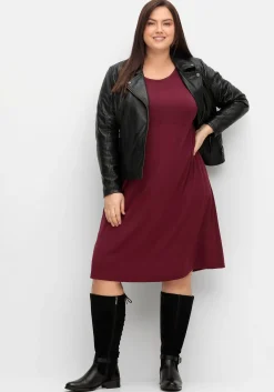 Lederstiefel mit Schnürung hinten und Zierschnalle<sheego by Joe Browns Outlet