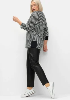 Leggings aus leicht glänzendem Lederimitat<sheego Fashion