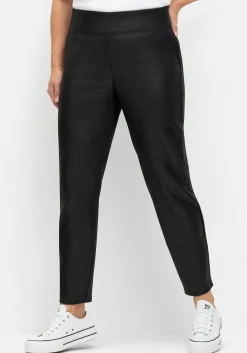 Leggings aus leicht glänzendem Lederimitat<sheego Fashion