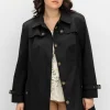 Leicht glänzende Longjacke im Trenchcoat-Stil<sheego Clearance