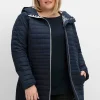 Leicht wattierte Longsteppjacke mit Kapuze<sheego Outlet