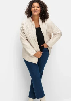 Leicht wattierte Steppjacke mit Stehkragen<sheego Clearance