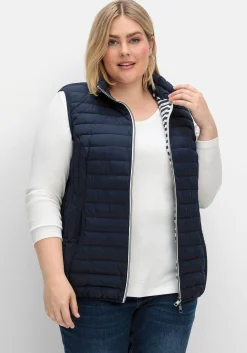 Leicht wattierte Steppweste mit 2-Wege-Zipper<sheego Fashion