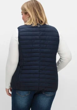 Leicht wattierte Steppweste mit 2-Wege-Zipper<sheego Fashion