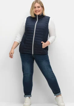 Leicht wattierte Steppweste mit 2-Wege-Zipper<sheego Fashion