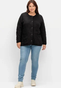 Leicht wattierte Sweatjacke mit Steppung<sheego Sale