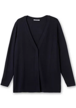 Leichte Feinstrickjacke mit 1-Knopf-Verschluss<sheego Clearance