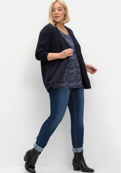 Leichte Feinstrickjacke mit 1-Knopf-Verschluss<sheego Clearance