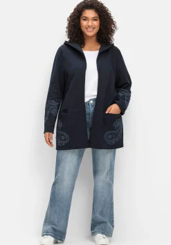 Leichte Kapuzensweatjacke mit Paisleydruck<sheego by Joe Browns Discount