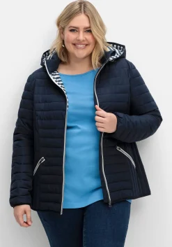 Leichte Steppjacke mit abnehmbarer Kapuze<sheego Sale