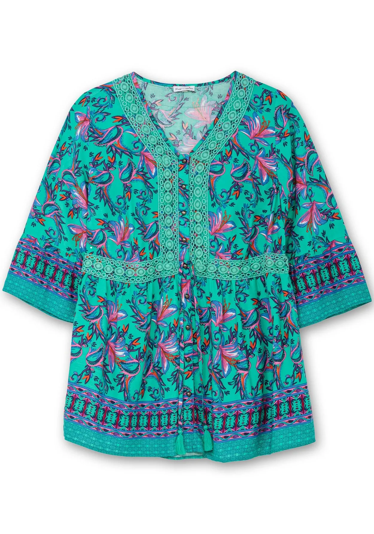 Longbluse im Boho-Stil, mit Trompetenärmeln<sheego by Joe Browns Clearance
