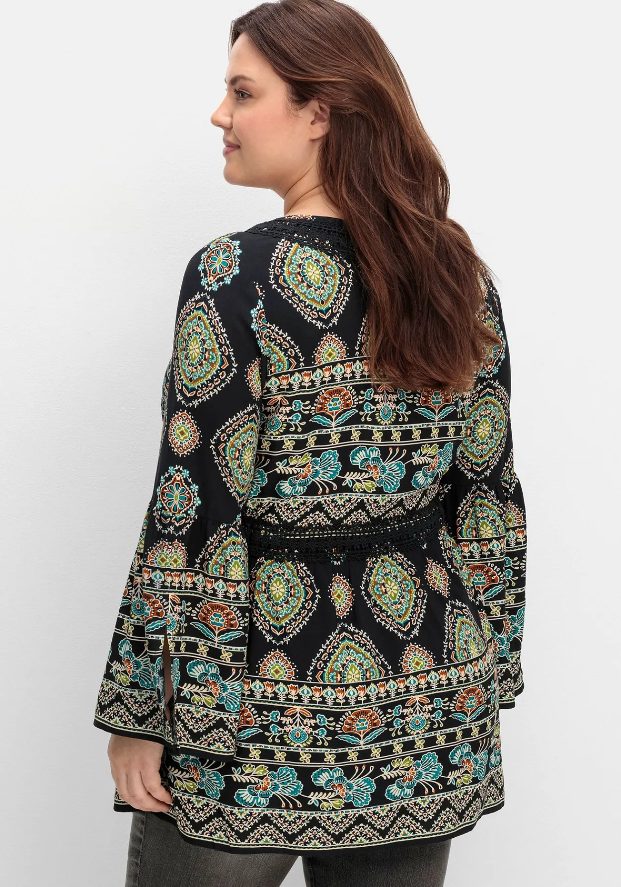 Longbluse im Ethno-Stil, mit Crochet-Spitze<sheego by Joe Browns Outlet