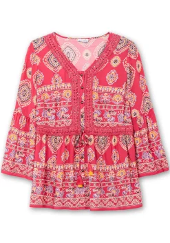 Longbluse im Ethno-Stil, mit Crochet-Spitze<sheego by Joe Browns Discount