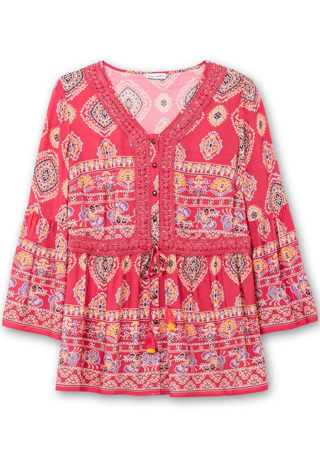 Longbluse im Ethno-Stil, mit Crochet-Spitze<sheego by Joe Browns Discount