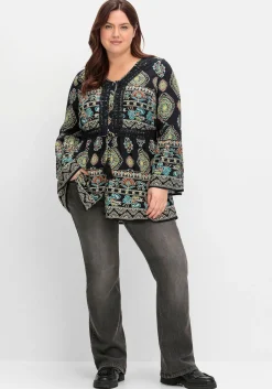 Longbluse im Ethno-Stil, mit Crochet-Spitze<sheego by Joe Browns Outlet