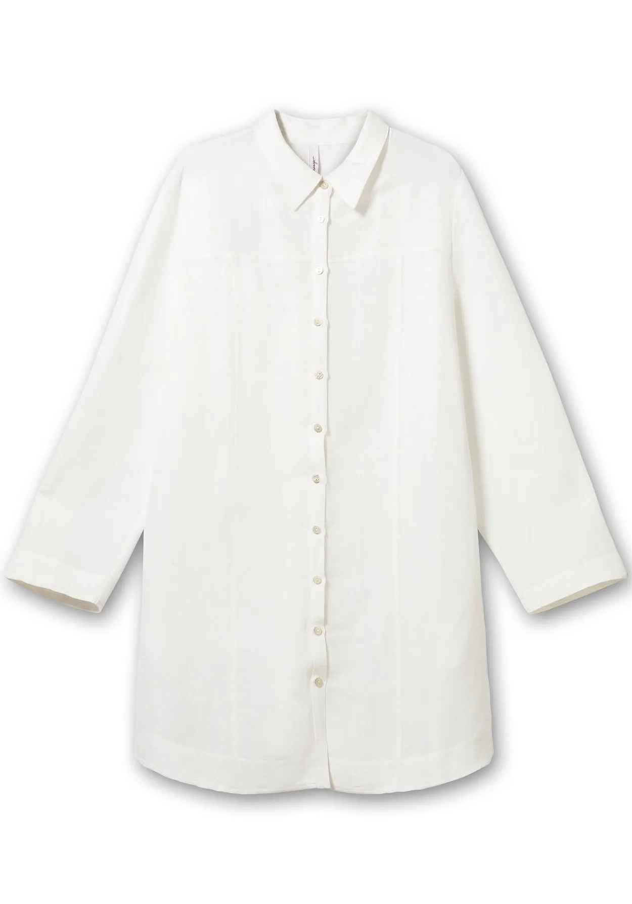 Longbluse in Leinenoptik, mit Gummizug hinten<sheego Fashion