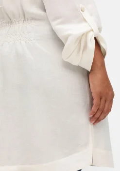 Longbluse in Leinenoptik, mit Gummizug hinten<sheego Fashion
