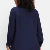 Longbluse mit tonigen Stickereien<sheego Sale