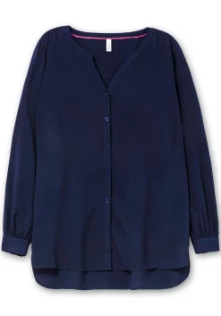 Longbluse mit tonigen Stickereien<sheego Sale