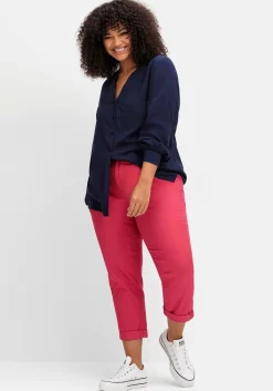 Longbluse mit tonigen Stickereien<sheego Sale