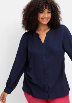 Longbluse mit tonigen Stickereien<sheego Sale