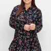 Longbluse mit Blumenprint und Volant am Saum<sheego by Joe Browns Best