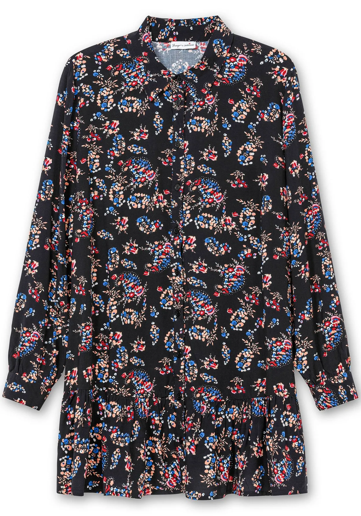Longbluse mit Blumenprint und Volant am Saum<sheego by Joe Browns Best