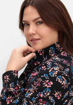 Longbluse mit Blumenprint und Volant am Saum<sheego by Joe Browns Best