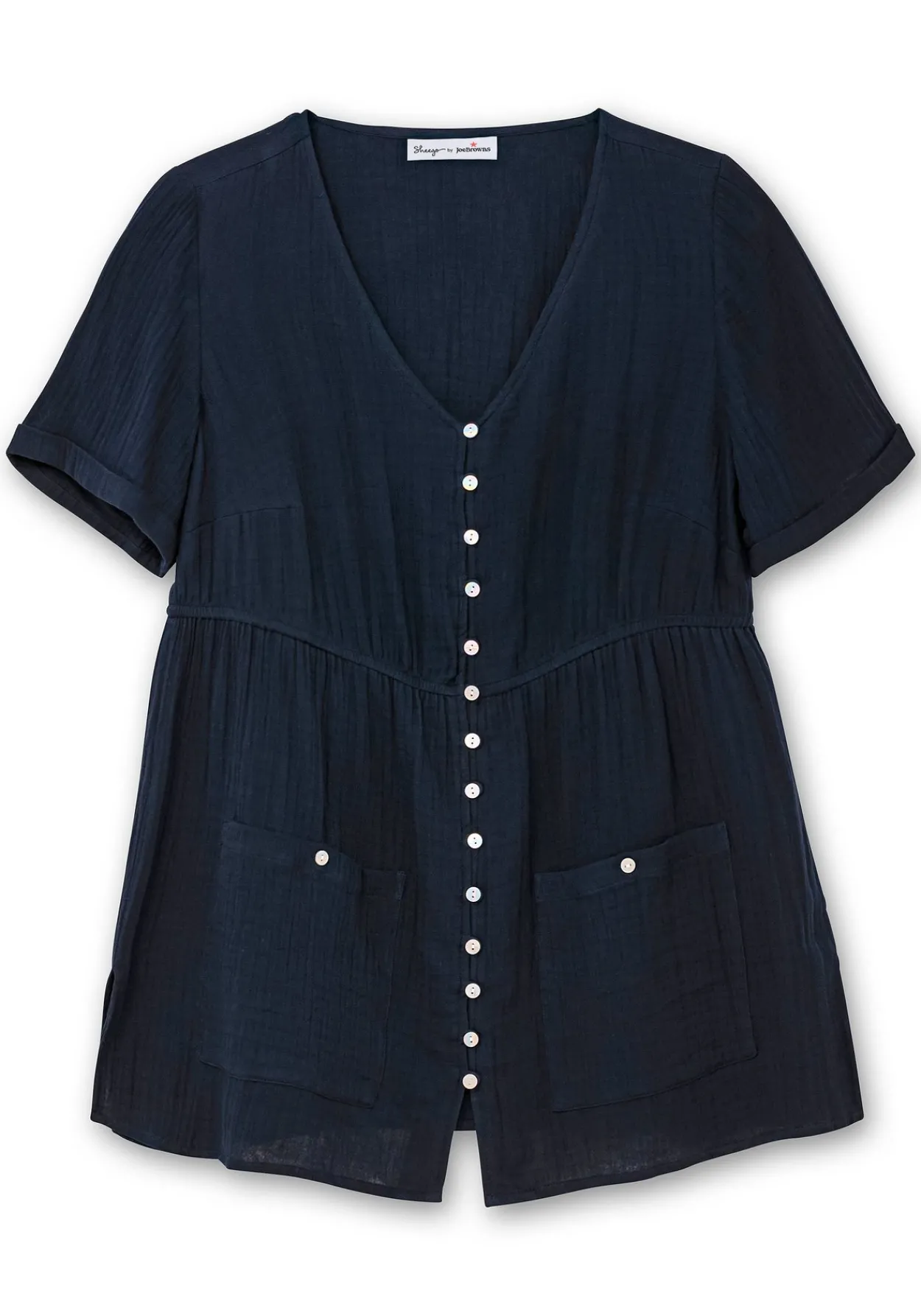 Longbluse mit Knopfleiste und Taschen<sheego by Joe Browns Outlet