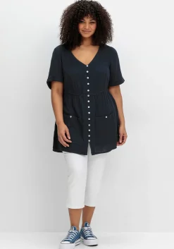 Longbluse mit Knopfleiste und Taschen<sheego by Joe Browns Outlet