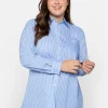 Longbluse mit Streifen und gerundetem Saum<sheego Sale