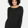 Longpullover mit U-Boot-Ausschnitt und Leinenanteil<sheego Online