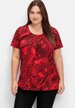 Longshirt in A-Linie, mit grafischem Muster<sheego New