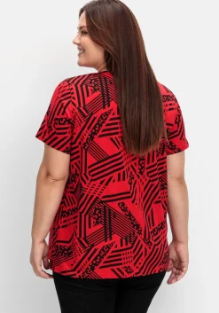 Longshirt in A-Linie, mit grafischem Muster<sheego New