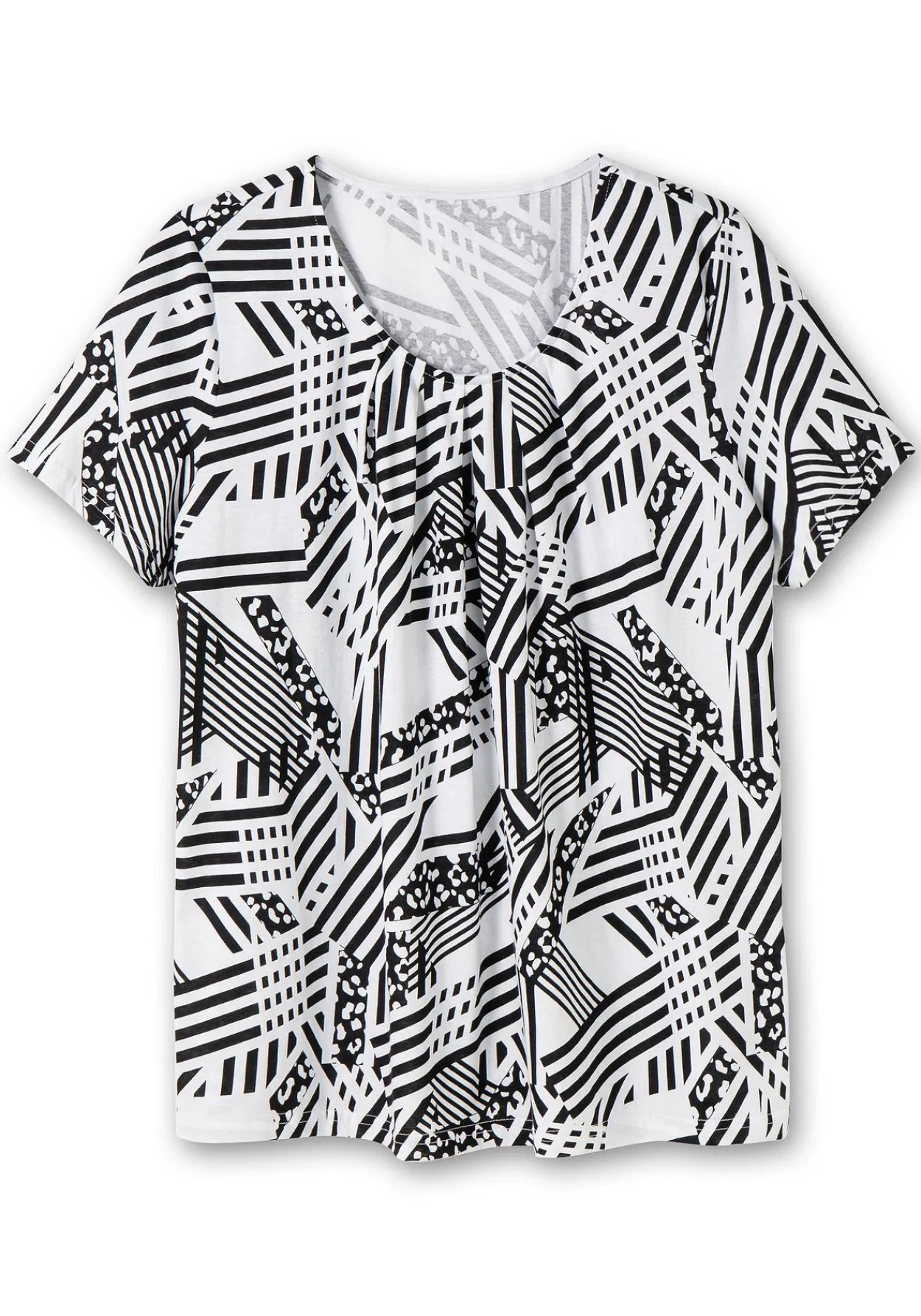 Longshirt in A-Linie, mit grafischem Muster<sheego Online