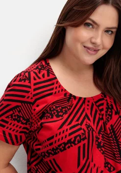 Longshirt in A-Linie, mit grafischem Muster<sheego New